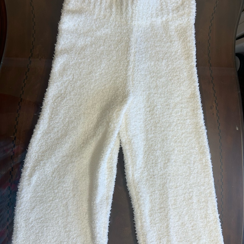 SKIMS Cozy Teddy Sherpa Knit lounge Pants - Cream -NEW w Tags! super soft